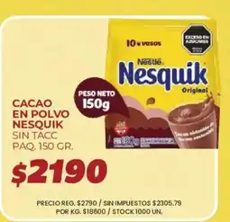 Supermercados Vea Nesquik cacao en polvo oferta