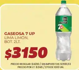 Supermercados Vea 7 up gaseosa lima limón oferta