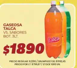 Supermercados Vea Talca gaseosa vs. sabores oferta