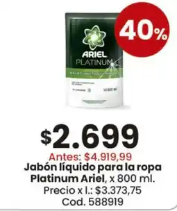 Coto Ariel jabón líquido para la ropa platinum oferta