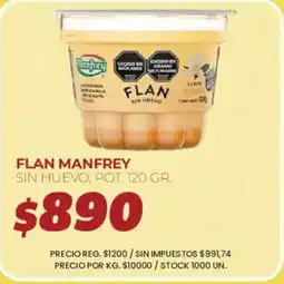 Supermercados Vea Manfrey flan sin huevo oferta
