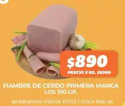Supermercados Vea Fiambre de cerdo primera marca oferta