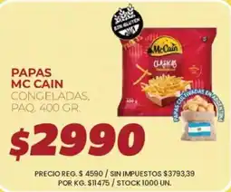 Supermercados Vea Mc Cain papas congeladas oferta