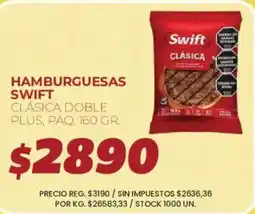 Supermercados Vea Swift hamburguesas clásica doble plus oferta