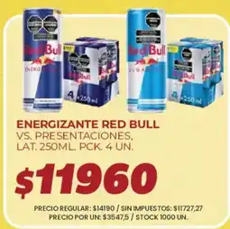 Supermercados Vea Red Bull energizante oferta