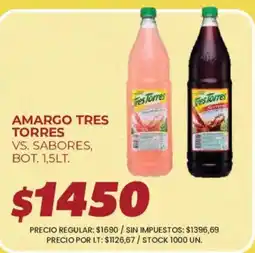 Supermercados Vea Tres torres amargo vs. sabores oferta