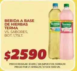 Supermercados Vea Terma bebida a base de hierbas vs. sabores oferta