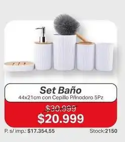 Ferniplast Set baño con cepillo p/inodoro 5pz oferta