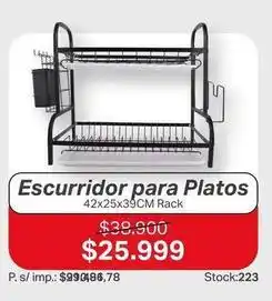 Ferniplast Escurridor para platos 42x25x39cm rack oferta