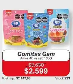 Ferniplast Gomitas gam amos 4d oferta