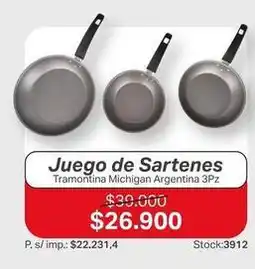 Ferniplast Tramontina - juego de sartenes 3 pz oferta