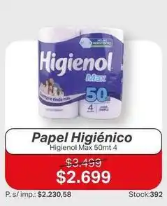 Ferniplast Higienol - papel higiénico oferta