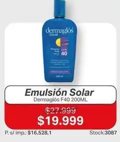 Ferniplast Dermaglós - emulsión solar f40 200ml oferta