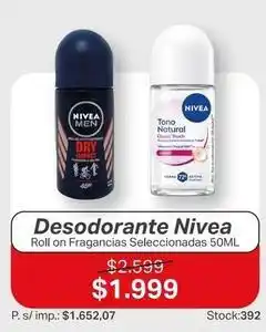 Ferniplast Nivea - roll on fragancias seleccionadas oferta