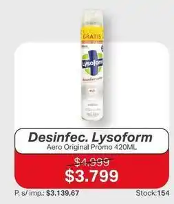 Ferniplast Lysoform - desinfec. aero original promo 420ml oferta