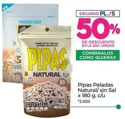 La Anonima Pipitas peladas natural sin sal oferta