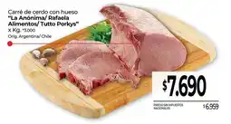 La Anonima Carré de cerdo con hueso oferta