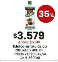 Coto Chuker - edulcorante clásico, x 400 ml. cod. 569041 oferta