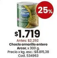 Coto Arcor - choclo amarillo entero oferta