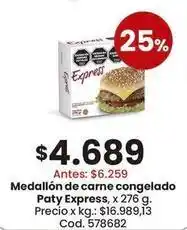 Coto Express - medallón de carne congelado oferta