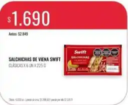 Supermercados Tadicor Swift - salchichas de viena oferta