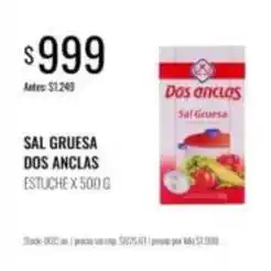 Supermercados Tadicor Dos anclas - sal gruesa oferta