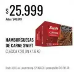 Supermercados Tadicor Swift - hamburguesas de carne oferta