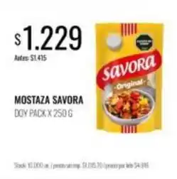 Supermercados Tadicor Savora - mostaza doy pack oferta