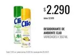 Supermercados Tadicor Clio - desodorante de ambiente oferta