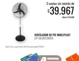 Supermercados Tadicor Ventilador de pie 24 sin botonera oferta