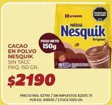 Supermercados Vea Nesquik - cacao en polvo oferta