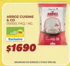 Supermercados Vea Cuisine - arroz cuisine & co 00000, paq. 1 kg oferta