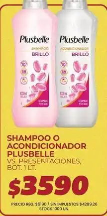 Supermercados Vea Plusbelle - shampoo o acondicionador oferta