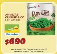 Supermercados Vea Cuisine - arvejas oferta