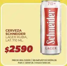 Supermercados Vea Schneider - cerveza lager rubia oferta