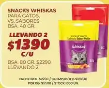 Supermercados Vea Whiskas - snacks para gatos oferta