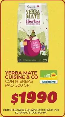 Supermercados Vea Cuisine - yerba mate con hierbas oferta