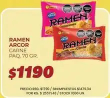 Supermercados Vea Arcor - ramen oferta