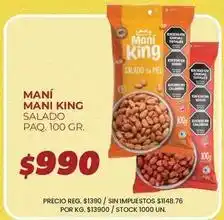 Supermercados Vea King - maní salado oferta