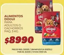 Supermercados Vea Dogui - alimentos para adultos o cachorros oferta