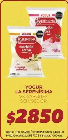 Supermercados Vea La serenísima - yogur vs sabores oferta