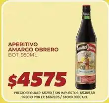 Supermercados Vea Amargo obrero - aperitivo amargo obrero oferta