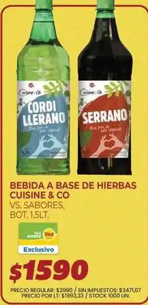 Supermercados Vea Cuisine - bebida a base de hierbas oferta
