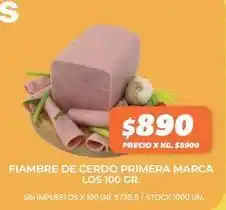Supermercados Vea Primera marca - fiambre de cerdo oferta