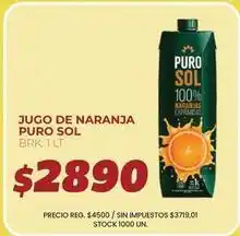 Supermercados Vea Sol - jugo de naranja oferta