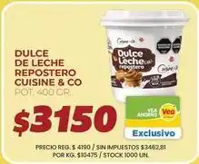 Supermercados Vea Cuisine - dulce de leche repostero oferta
