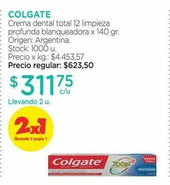 Farmacity Colgate Crema Dental Total 12 Limpieza Profunda Blanqueadora oferta