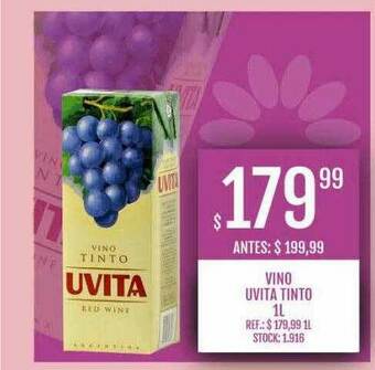 Supermercados Todo Vino Uvita Tinto oferta