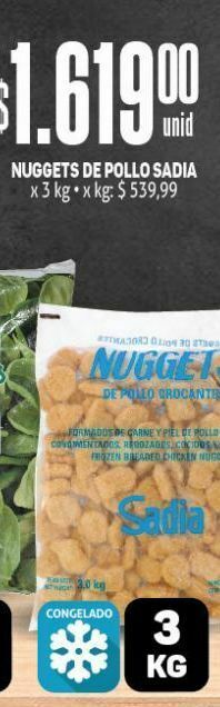 Makro Nuggets de pollo sadia 3kg oferta