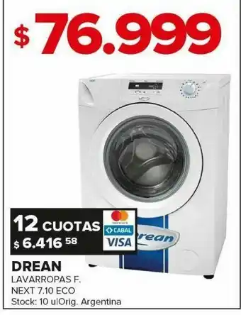 Carrefour Lavarropas drean next 7.10 eco oferta